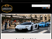 Tablet Screenshot of lamborghinienthusiastsclub.com